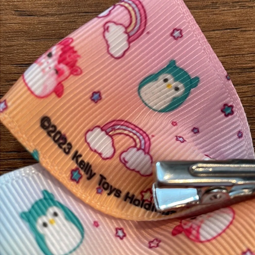 Squishmallow Girls Hair Bow - Alligator Clip - Girls Hair Bow